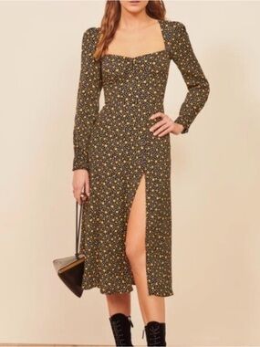 Reformation Hunt Floral Midi Dress